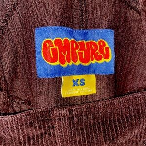 XS brown corduroy empyre overalls